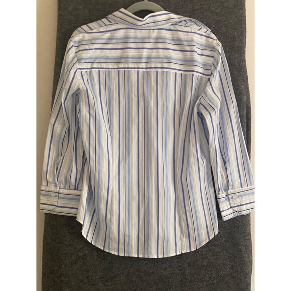 New York Co Stretch Blouse Stripe LS Button Front Women Large Lot of 2 - Picture 15 of 16